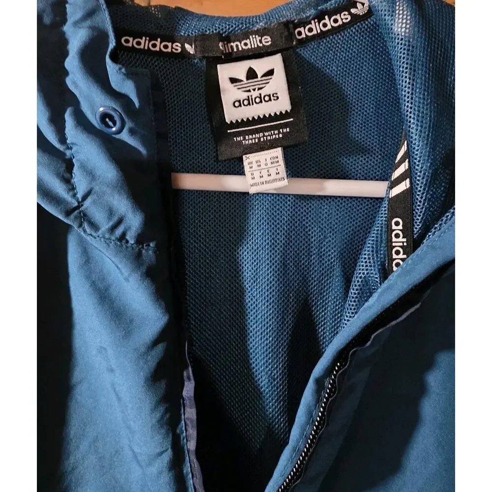 Adidas Originals Skateboarding Climalite Windbreaker Jacket Blue Navy M Trefoil